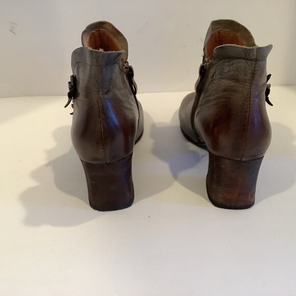 L'Artiste Spring Step Loralie Boots Womens 39 Size 8.5 Gray Brown Leather Floral - Picture 6 of 9